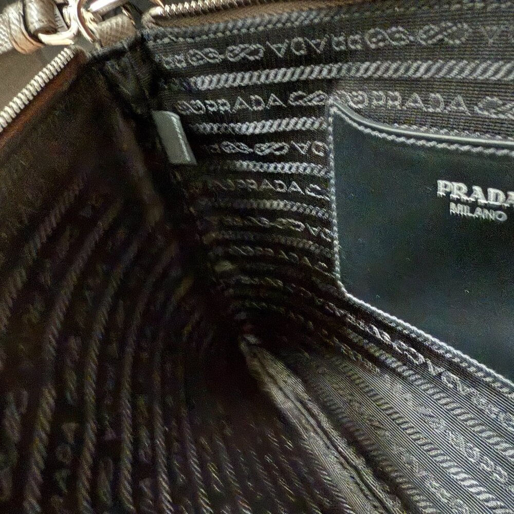 Prada‎ Grey Saffiano Leather Pouch Bag, 2NH024 - Picture 9 of 16
